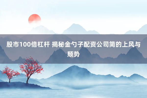 股市100倍杠杆 揭秘金勺子配资公司简的上风与颓势