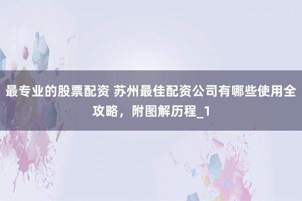 最专业的股票配资 苏州最佳配资公司有哪些使用全攻略,附图解历程_1